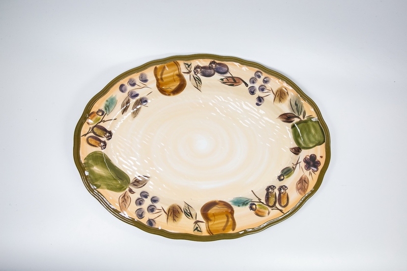 18"Wavy Oval Plate