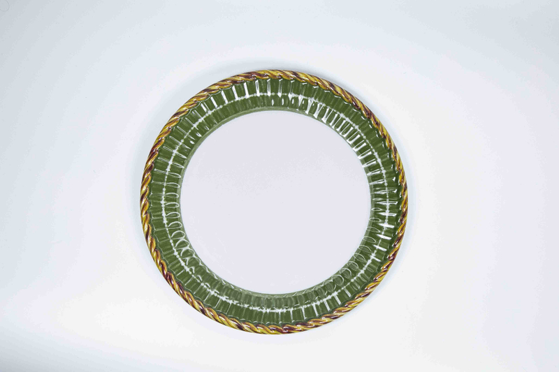 10.5'' Stripe Edge Round Plate 