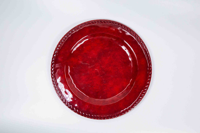 8"/11'' Stripe Edge Round Plate 