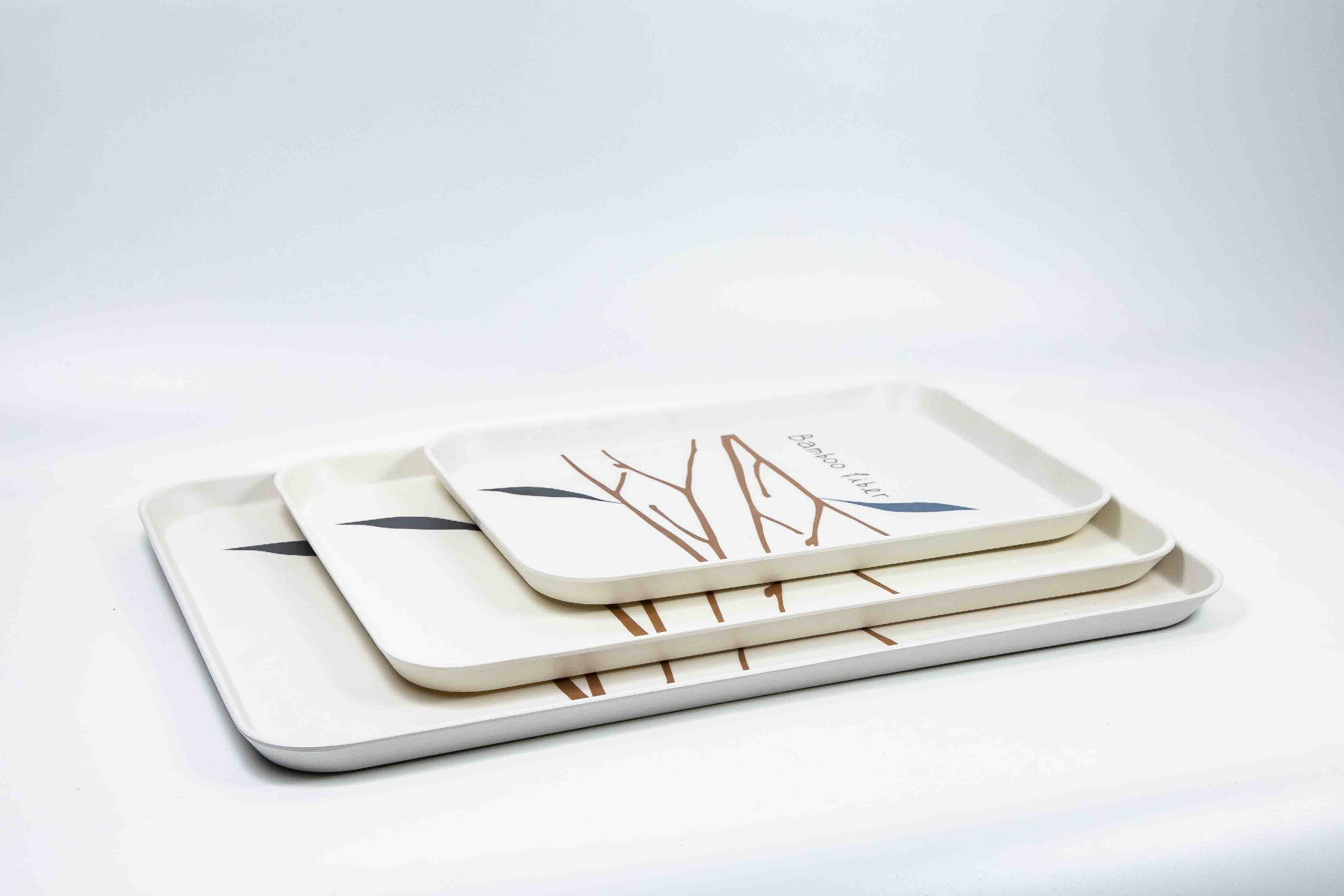 11.75''/15''/17.5'' Rectangle Bamboo Tray