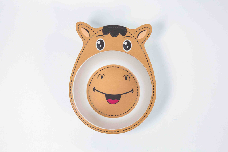 6'' cow shaped bamboo bowl 