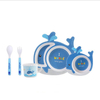 Bamboo fiber kids set whale shape